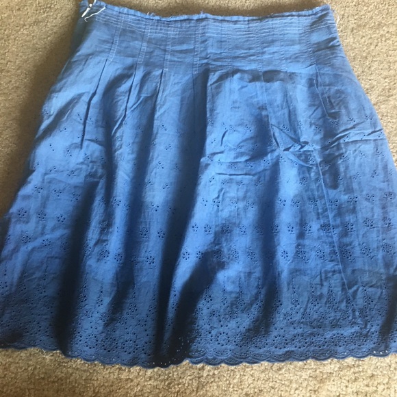 Hand-dyed ombré eyelet Poleci skirt - Picture 4 of 4